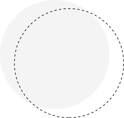 dotted circle and white circle
